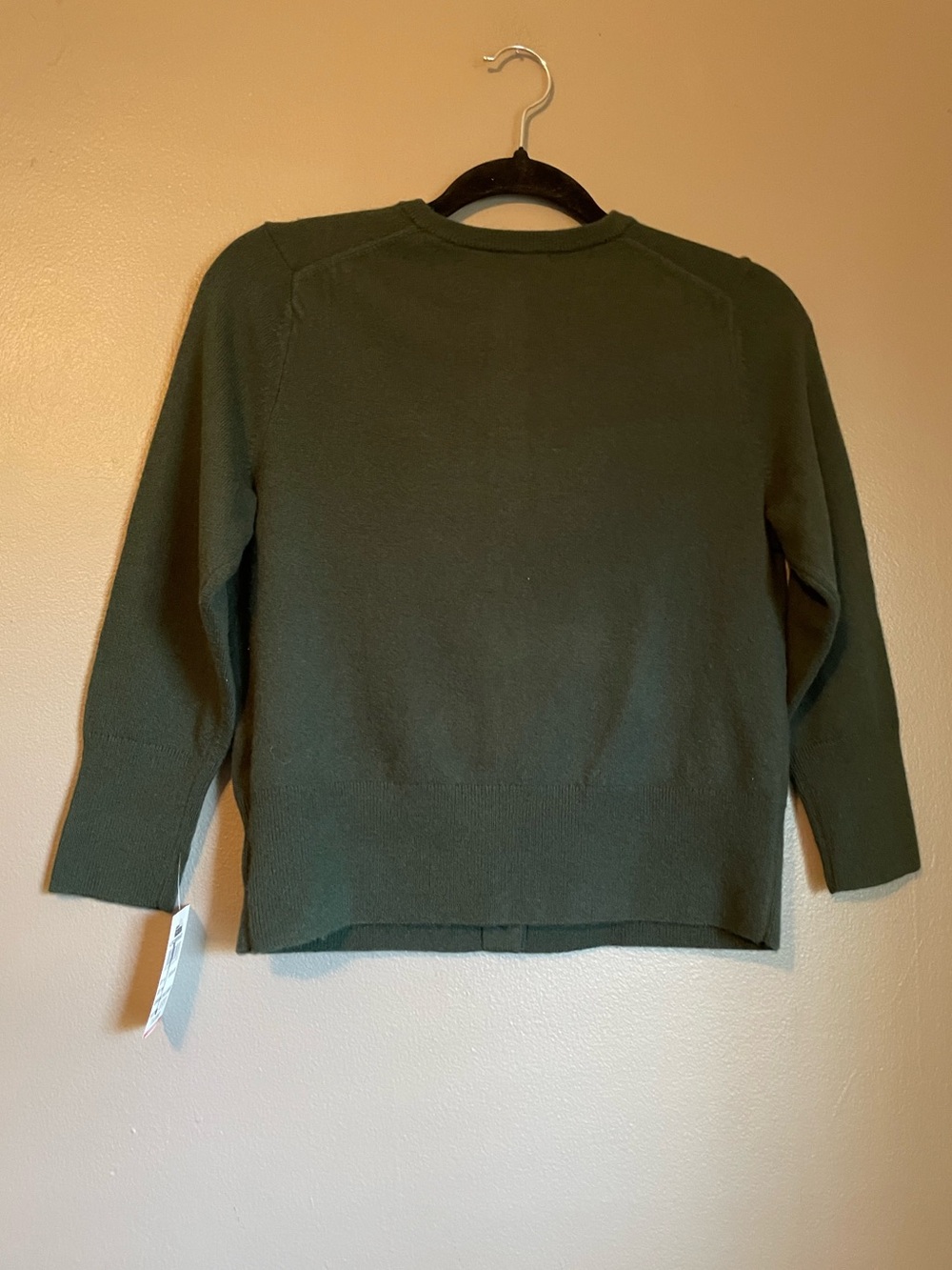 New Vince Small Forest Green Metal Button Cashmere Wool Cardigan Top Ret $398! - Picture 12 of 13